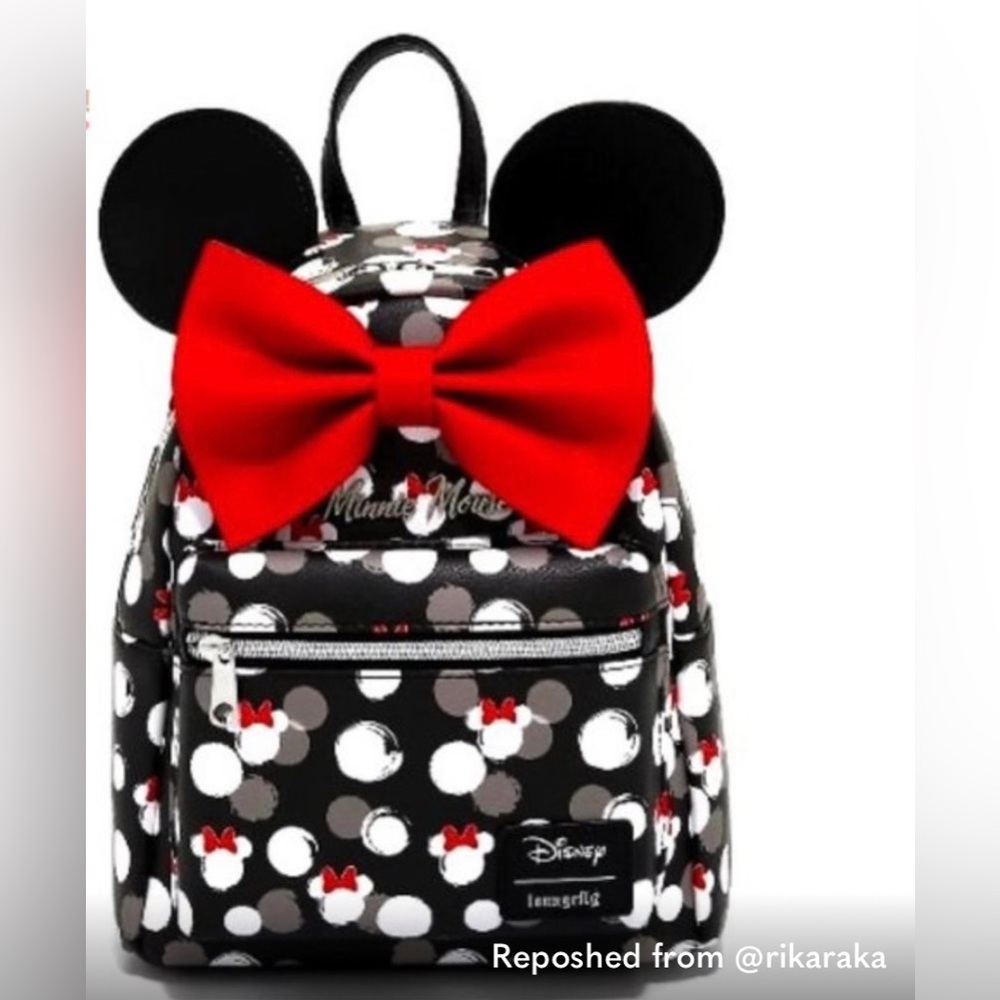 Loungefly Disney Minnie Mouse White Heads Backpack